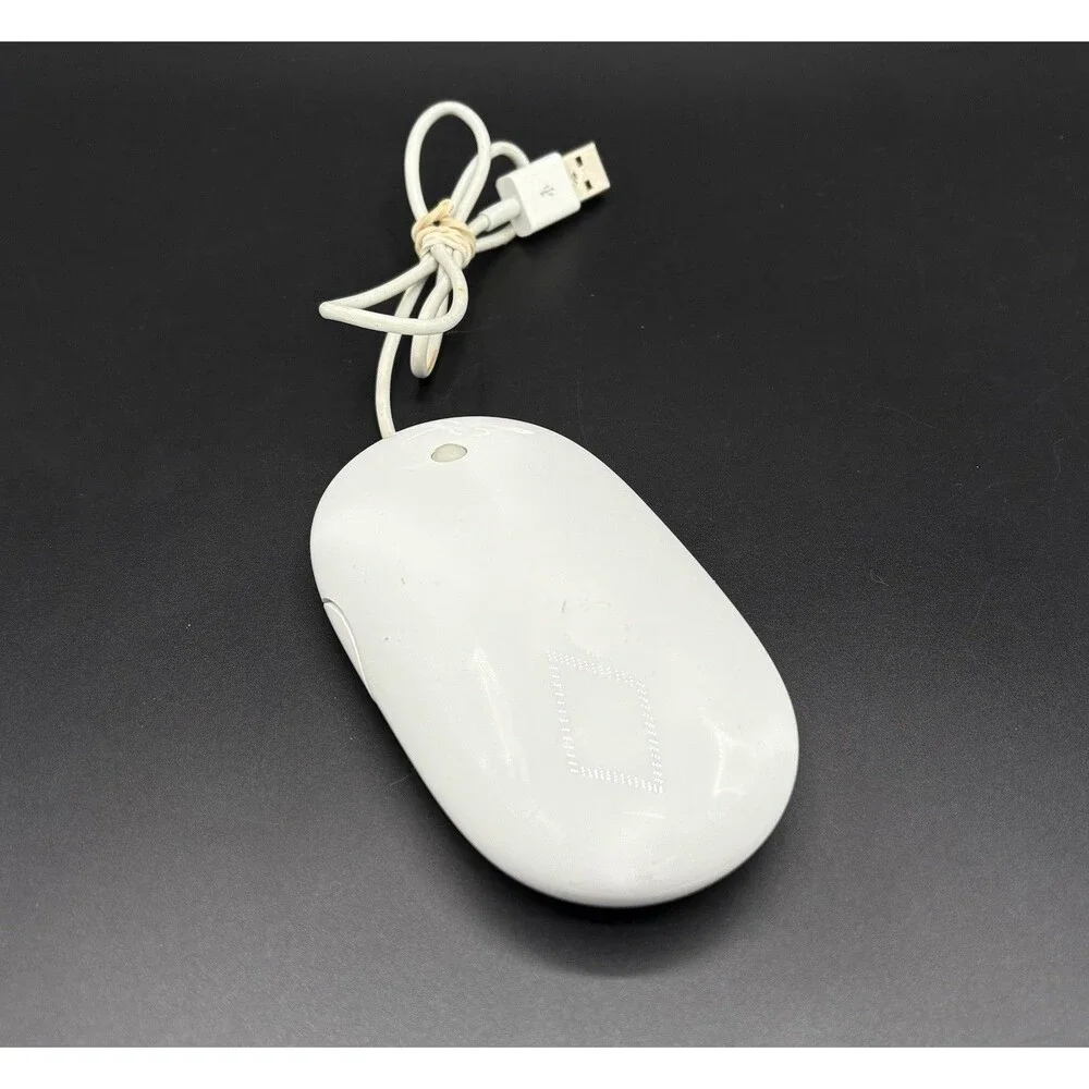 Genuine Apple A1152 USB Wired Optical Mouse White Tested